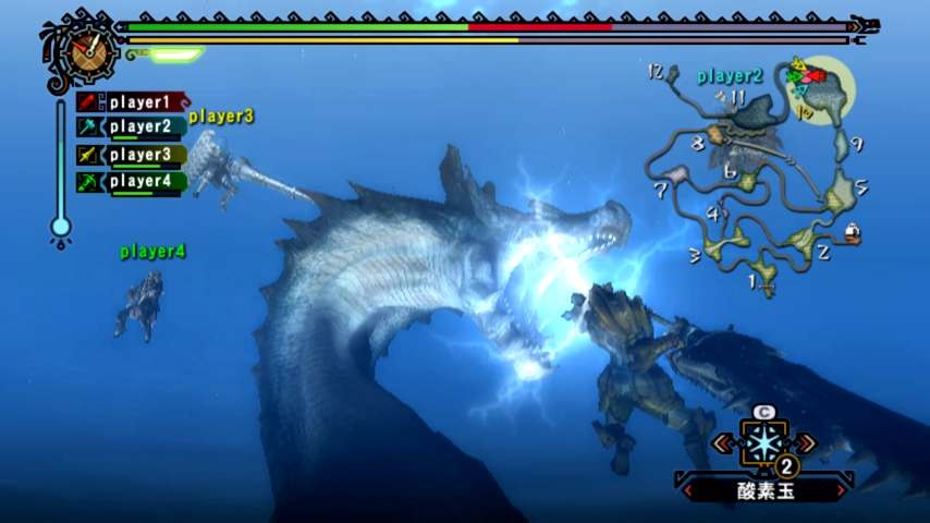 Battle huge monsters on land and for the first time in the series, under the sea.