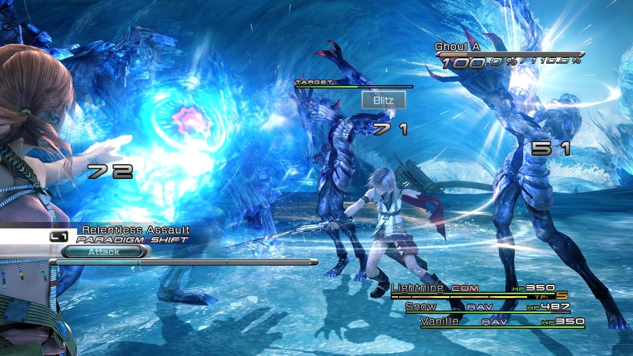 The new active time bar battle system mixes turn-based combat with fast action gameplay.