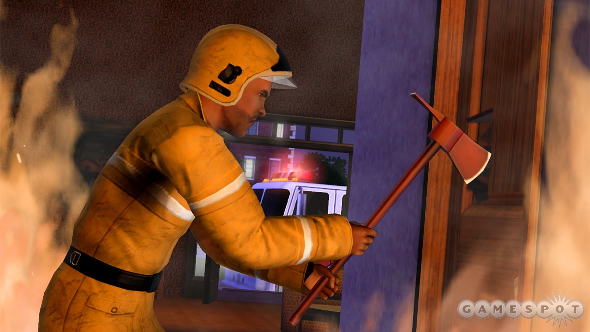 The next Sims 3 expansion will let you put out fires and open doors the hard way.