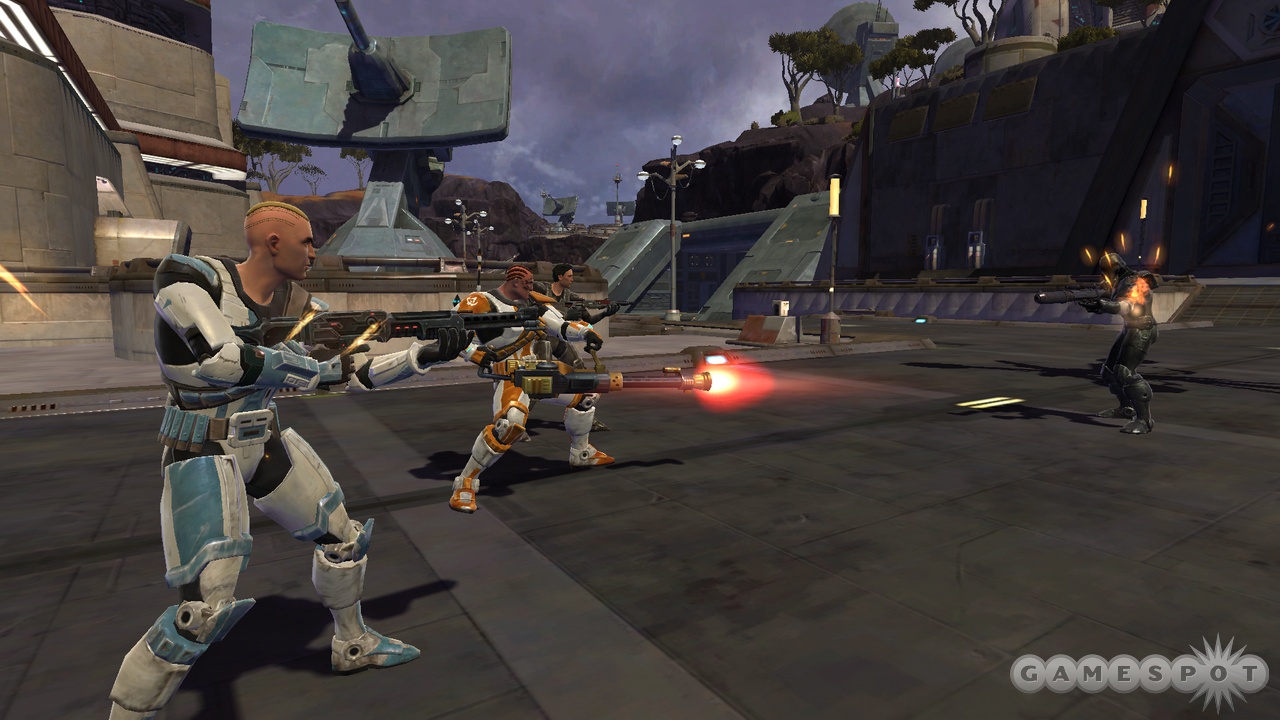 The trooper has abilities that can control priority targets while laying down withering fire.