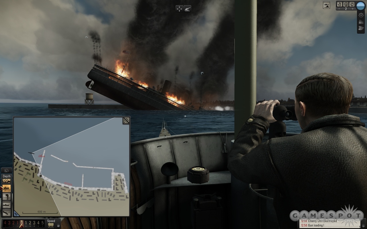 Missions that involve sinking merchant tonnage are easier when you can catch them at their docks.