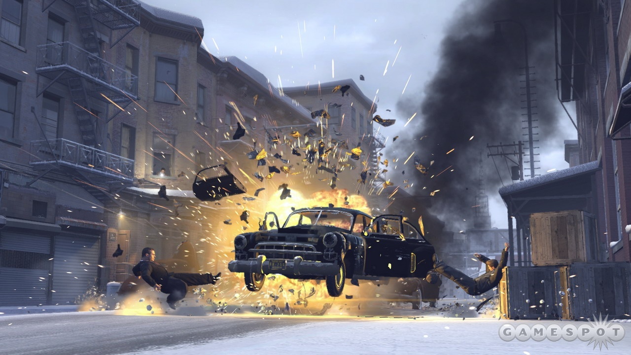 Mafia II on the PC will be supported by additional physics effects that will make clothing animations and explosions look even more realistic.