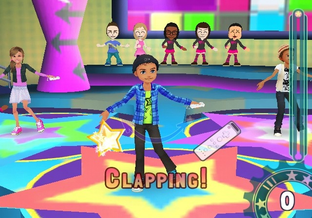There's Mii support if you finish the game so you can dance along as your own Mii.