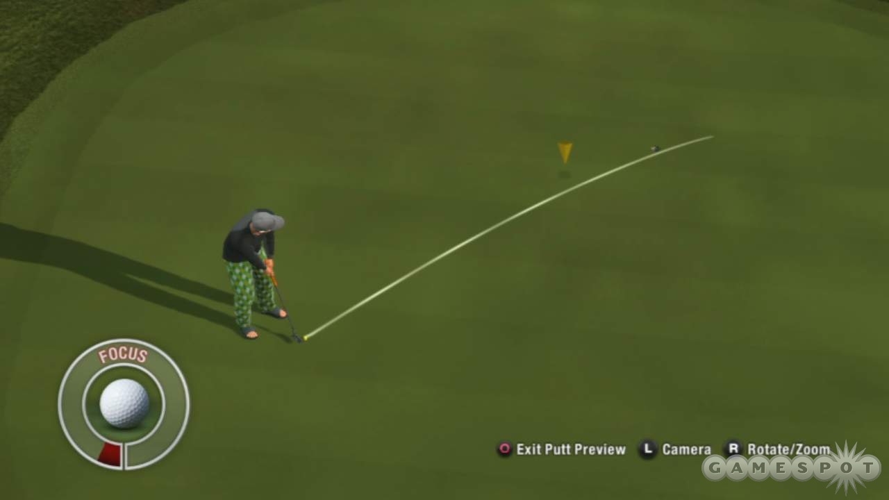 It costs focus to see a putt preview before you attempt the shot.