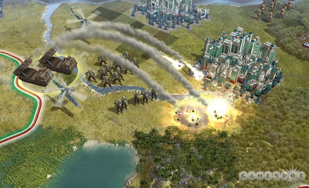 In Civ V, money will truly make the world go 'round. Money, and artillery bombing.