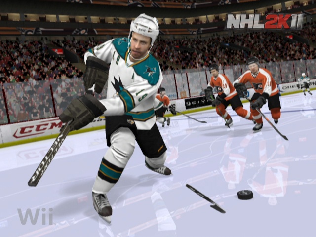 Broken sticks are one of the big new visual additions to NHL 2K11.