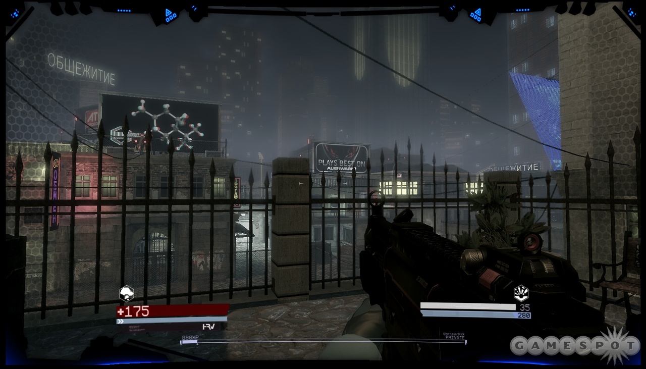 All of the maps take place in a futuristic urban wasteland.