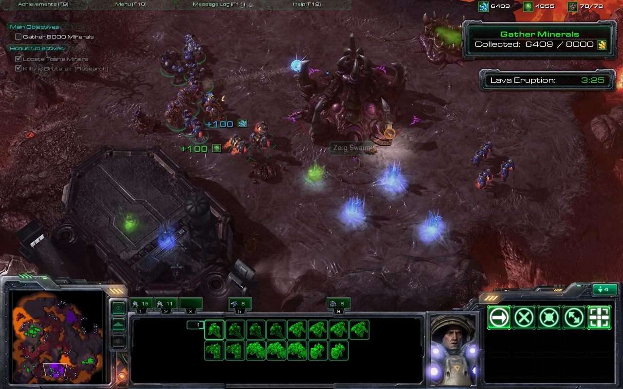 If you're particularly skillful in this level, you can earn an achievement by making a Zerg boss feel the burn.