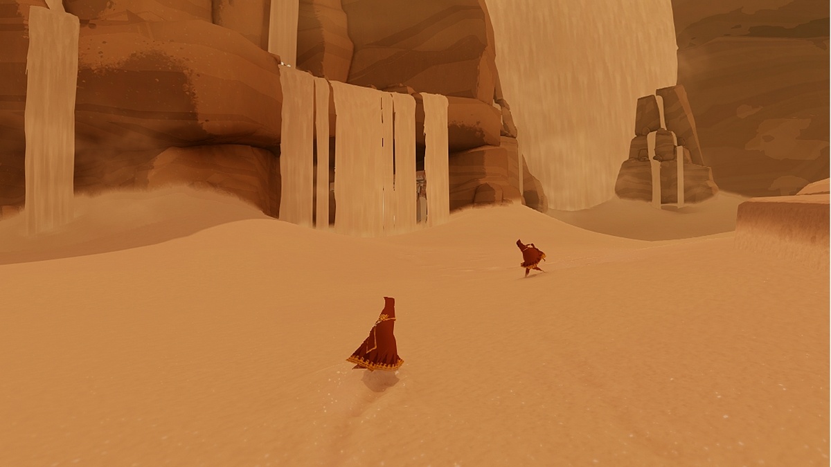 Sand waterfalls hide clues that unlock the secrets behind the game's story.