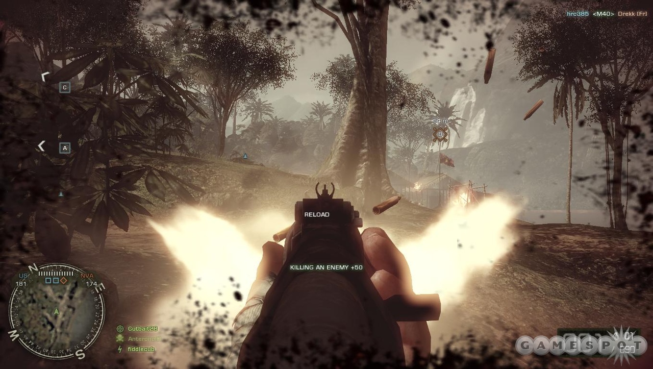 The first rule when fighting a flamethrower: keep your distance.