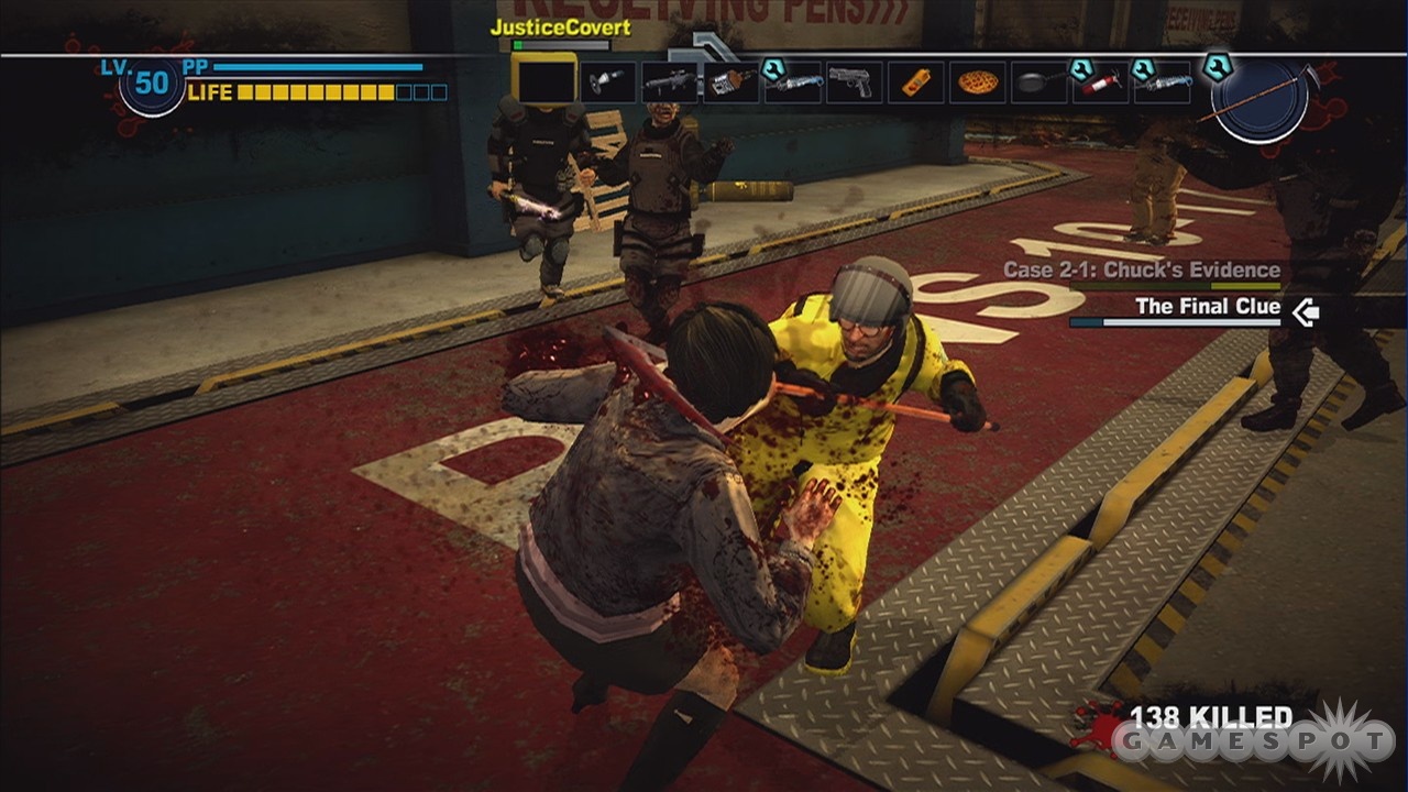 Always wear a protective suit when decapitating zombies.