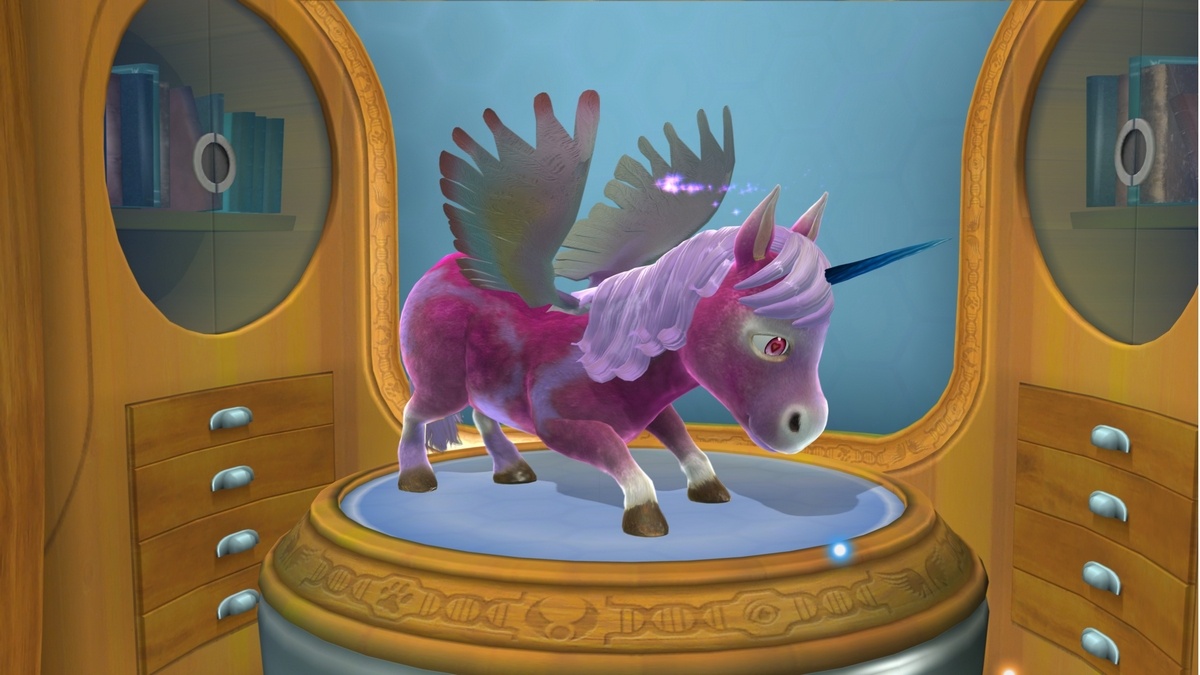 Pets don't come more fantastical than a pink unicorn.