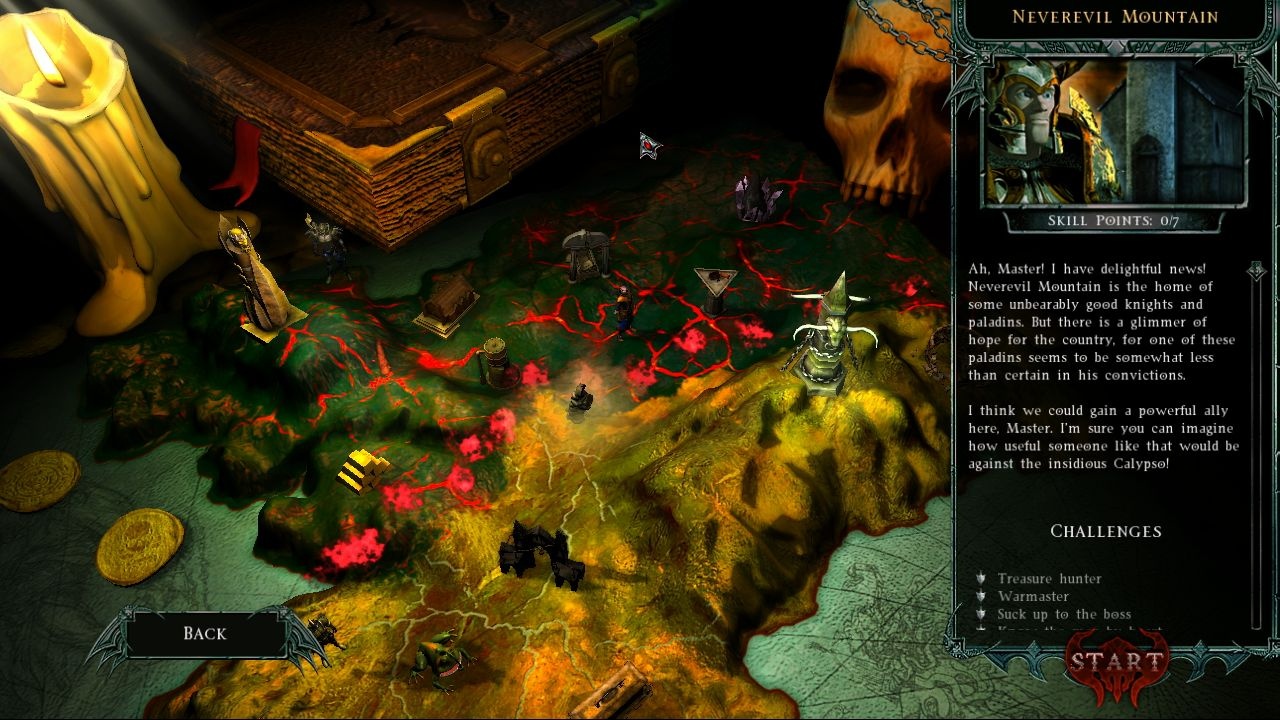 The charred remains of your conquests can be seen on the map.