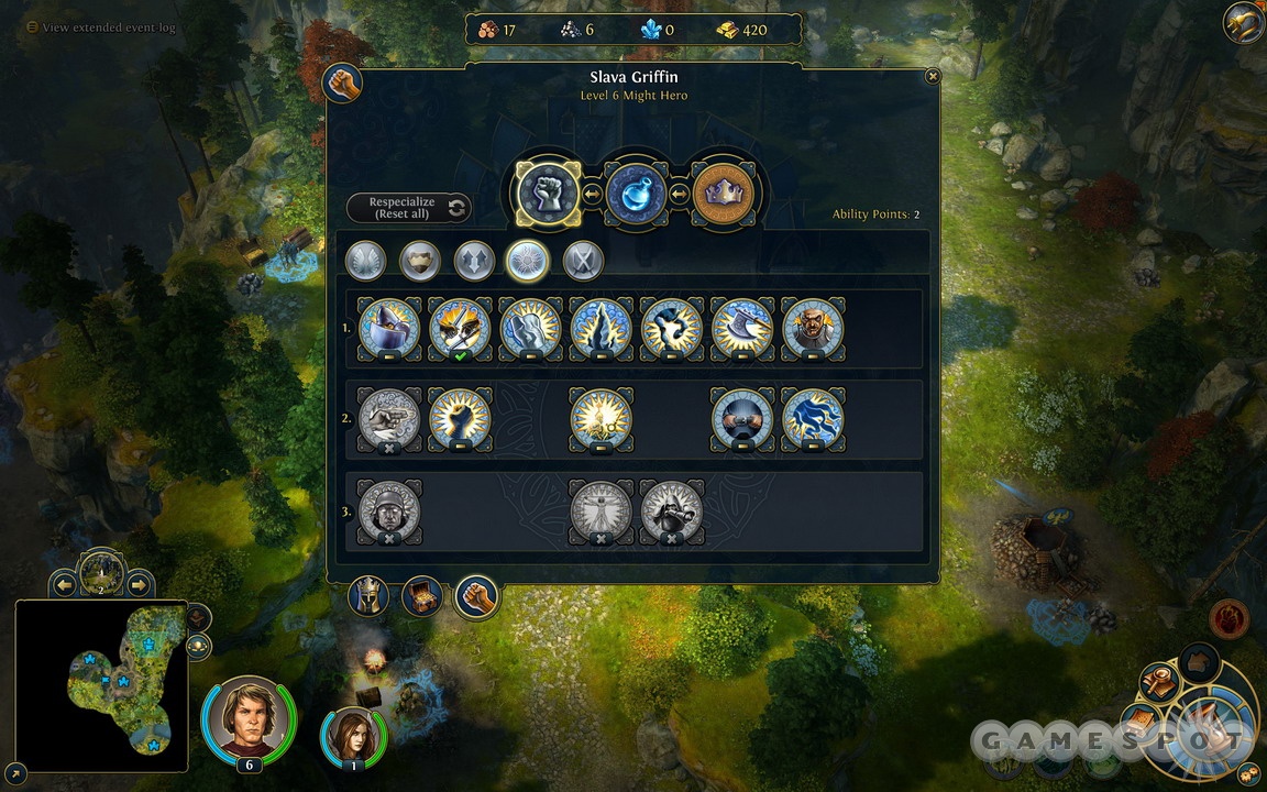 The game's skill tree will have many different options.
