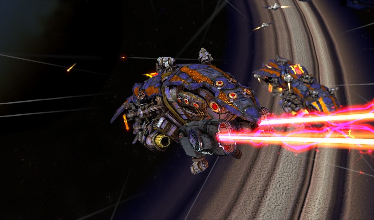 Laser cannons are the tried-and-true armaments on any good space ship.
