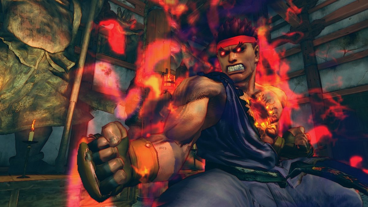 Evil Ryu is not pleased to see you.