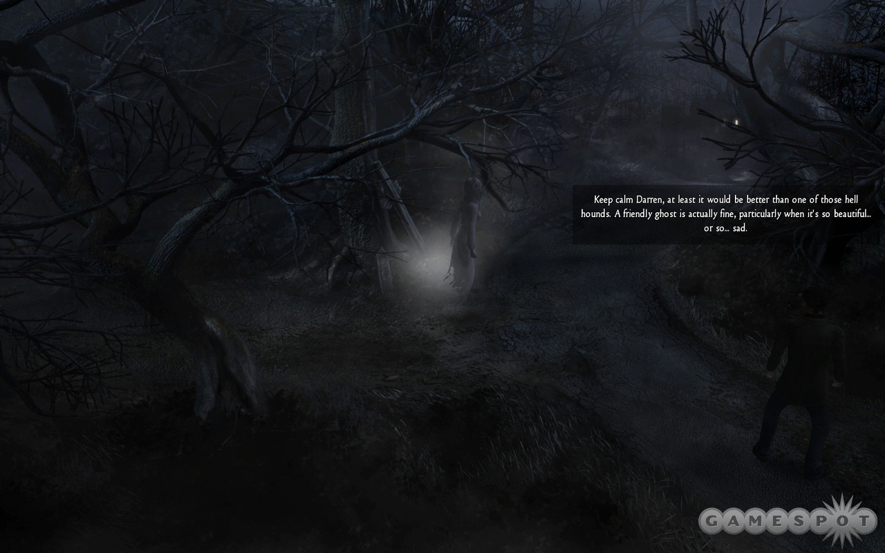 Ghosts in the woods and a grim atmosphere lend the game an ominous vibe.