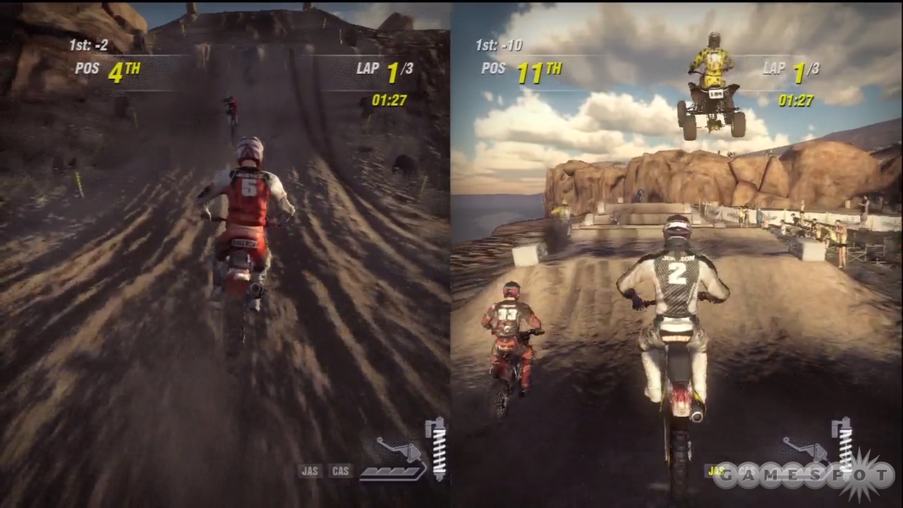 The visuals take a hit in split-screen mode, but multiplayer races are a lot of fun.