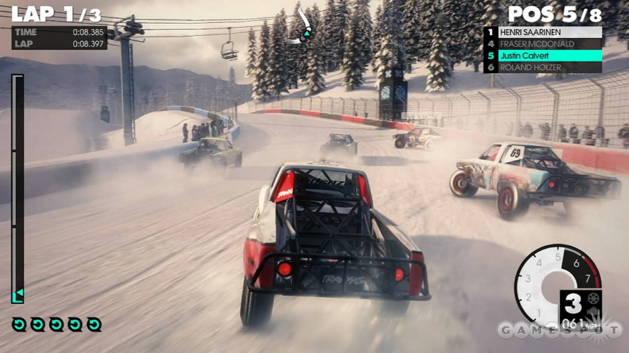 The racing can be a little too close for comfort in rallycross and land rush events.