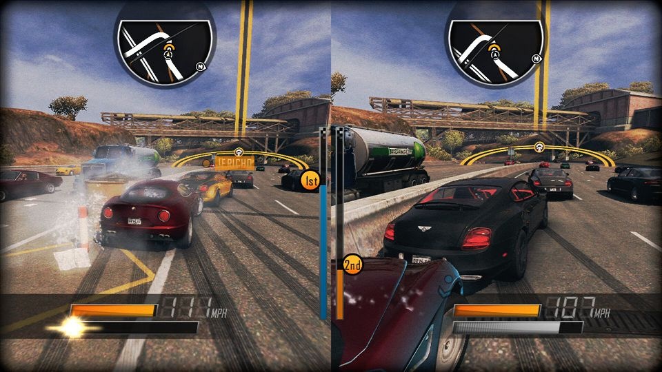 Split-screen is a lot of fun, but the frame rate does take a hit.