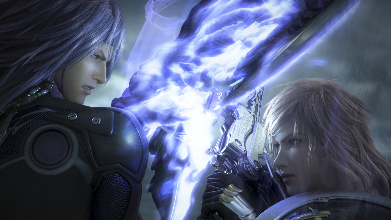 No Chocolina pics for now, so you'll have to settle for Caius and Lightning staring angrily at each other.
