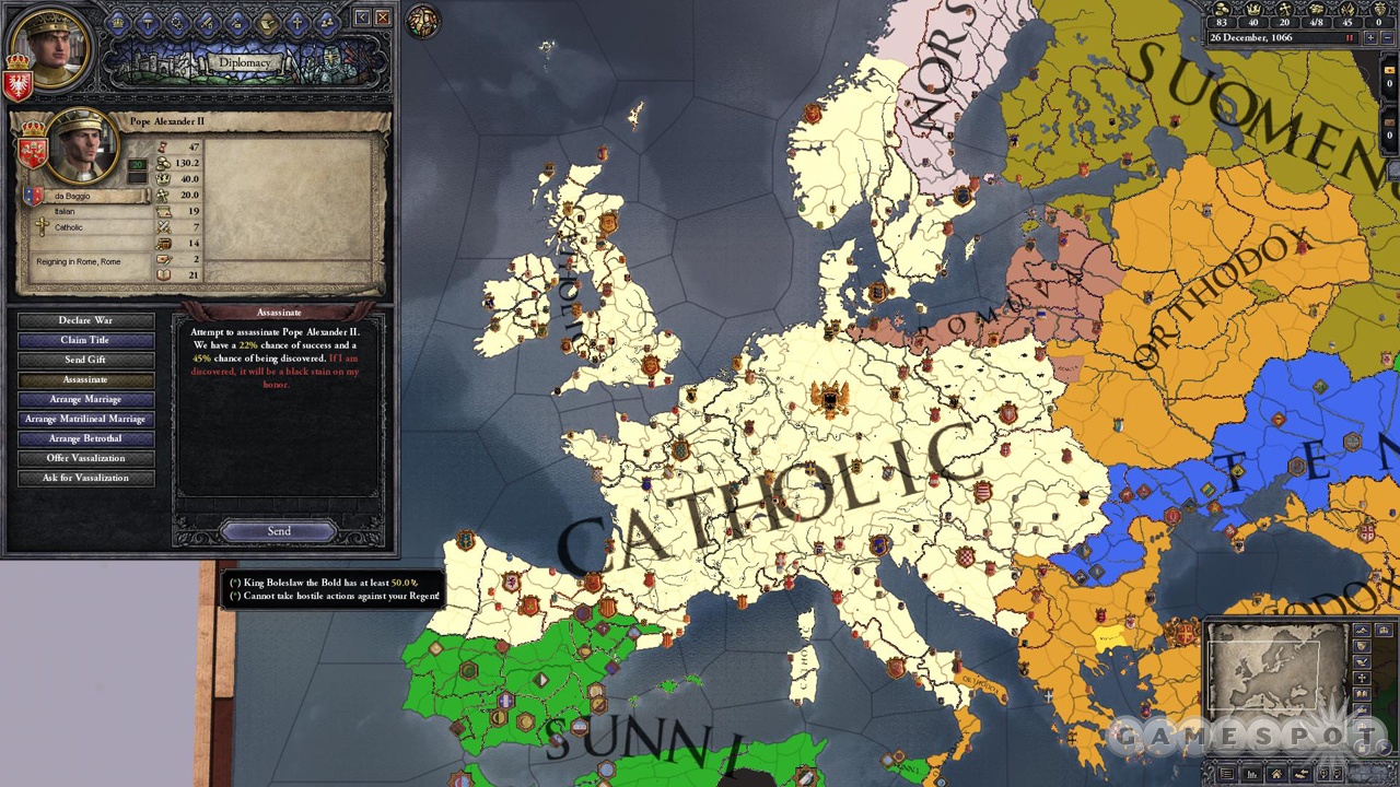 Our assassination attempt on the Pope didn't end well.