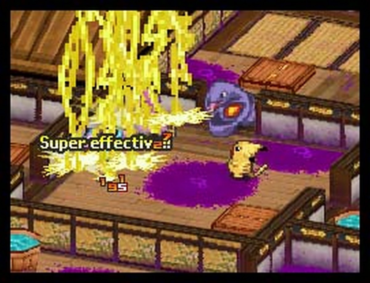 Pikachu can only stare in horror as the brutal carnage of Pokemon combat plays out.
