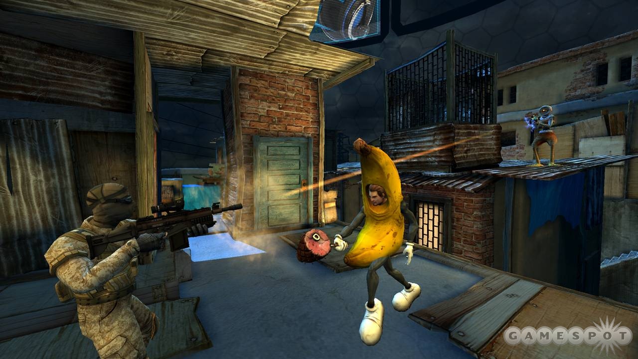 Banana guy is wielding The Hammer. See what they did there?