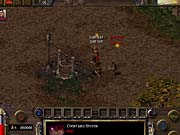 The game features real-time and turn-based combat options.