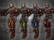 The Sarge character model's skin upgrades.