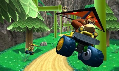 A gorilla with a hang glider is really no big deal in the Mushroom Kingdom.