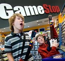 The faces on these customers are almost as silly as GameStop's record sales. 