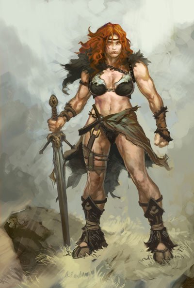 That's a whole lotta female barbarian going on.