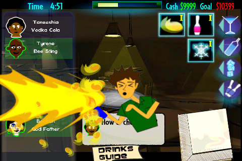 Getting burned in Last Call, a bar simulator on the iOS.