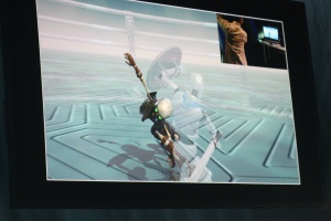 The skeleton sword-fighting tech demo drew multiple waves of applause.