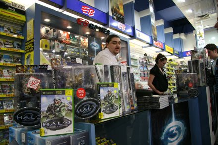 The Halo 3 launch at EB Games at Bondi Junction.