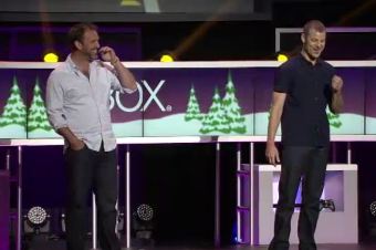 Trey Parker and Matt Stone showing off the new South Park RPG.