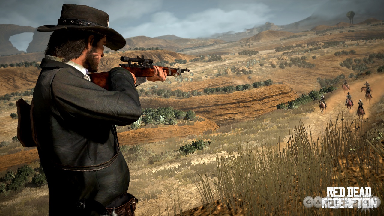 Turn-of-the-century weaponry like scoped rifles make Marston much tougher than old-timey cowboys.