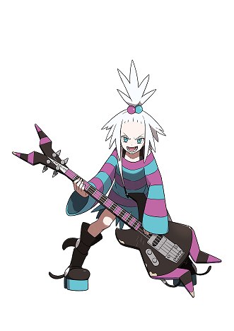 Gym Leader Roxie rocking out.