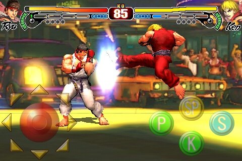 A hurricane kick is one thing, but can you focus-attack-dash-cancel on the iPhone?