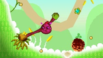 Beware of poisonous plants and other dangers in Slimy's world.