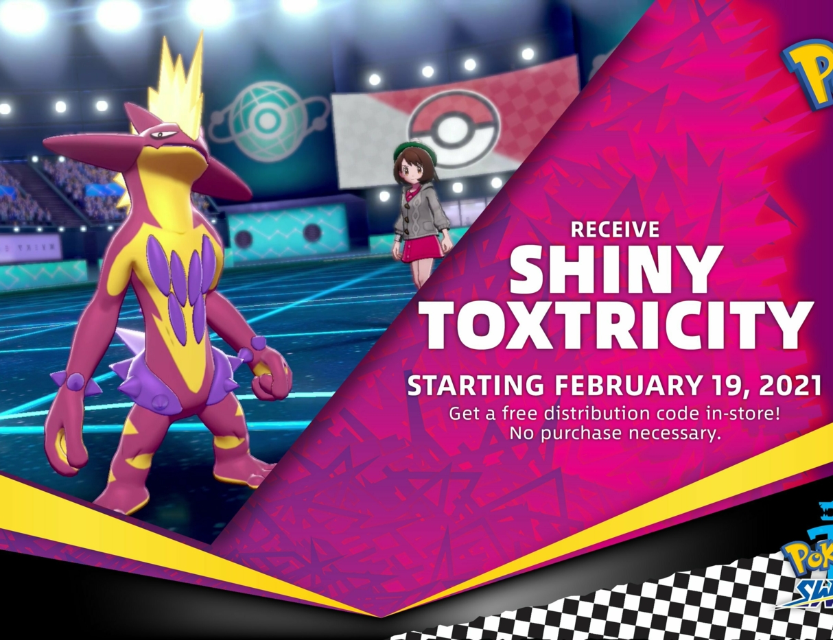 Free Shiny Toxtricity For Pokemon Sword And Shield Now Available Last Chance Gamespot