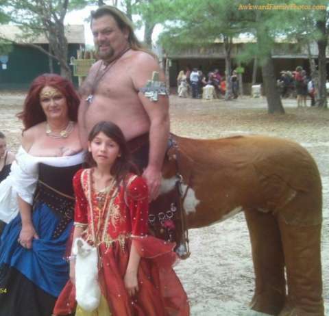 Me, my wife, and some lady with red hair.