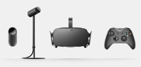 Rift and its included accessories.