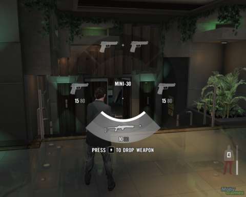 Max Payne 3's weapon selection menu