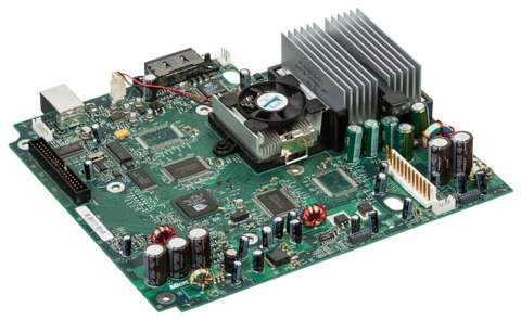 The motherboard of the original Xbox.