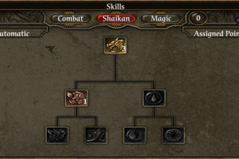 The Shaikan skill tree is a bit smaller than the other trees.