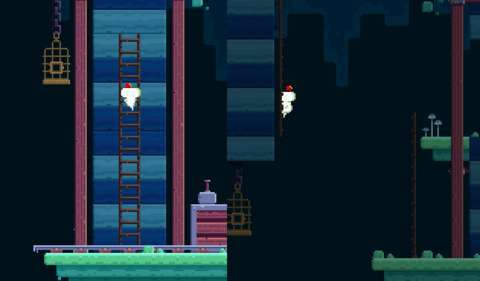 More often than not, the player will need to rotate the world while climbing so that Gomez can reach vines and ladders on other buildings.