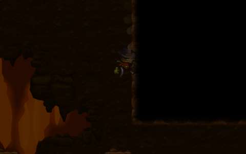 Thankfully, the surfaces of walls are still visible even when the player has run out of light.