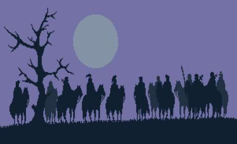 The splendidly animated pixel art silhouettes seen in the introductory cutscene will never be seen again elsewhere in the game. Such a waste of a good first impression.